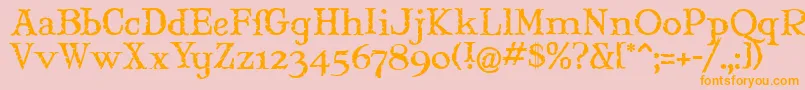 MaryJaneMeade Font – Orange Fonts on Pink Background