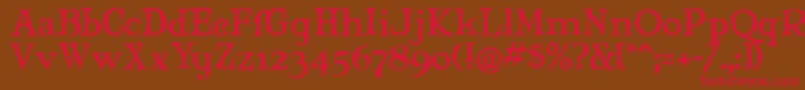 MaryJaneMeade Font – Red Fonts on Brown Background