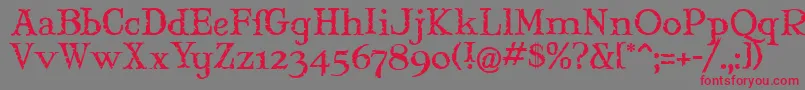 MaryJaneMeade Font – Red Fonts on Gray Background