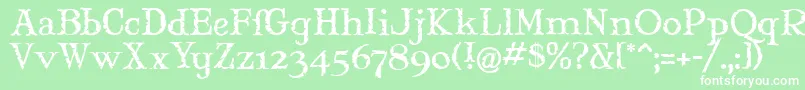 MaryJaneMeade Font – White Fonts on Green Background