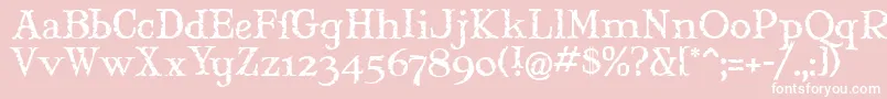 MaryJaneMeade Font – White Fonts on Pink Background