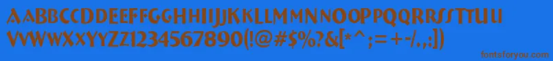 Шрифт Breme16 – коричневые шрифты на синем фоне