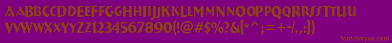 Breme16 Font – Brown Fonts on Purple Background