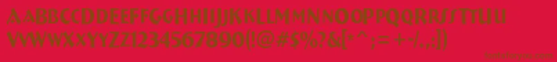 Breme16-fontti – ruskeat fontit punaisella taustalla