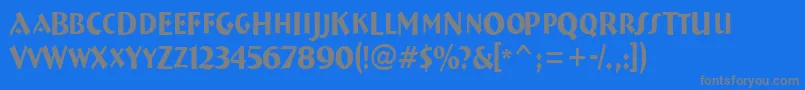Breme16-fontti – harmaat kirjasimet sinisellä taustalla