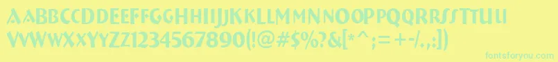 fuente Breme16 – Fuentes Verdes Sobre Fondo Amarillo
