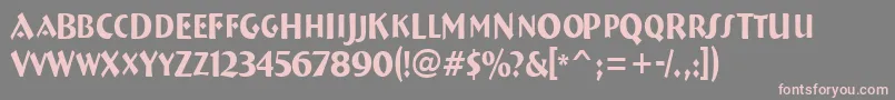 Шрифт Breme16 – розовые шрифты на сером фоне