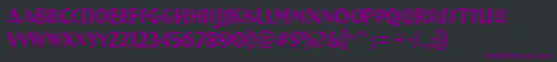 Шрифт Breme16 – фиолетовые шрифты на чёрном фоне