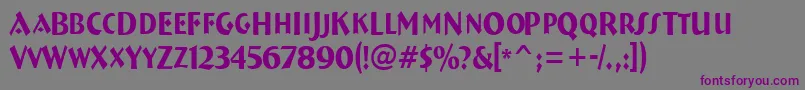 Шрифт Breme16 – фиолетовые шрифты на сером фоне