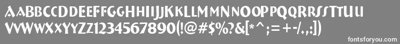 Шрифт Breme16 – белые шрифты на сером фоне
