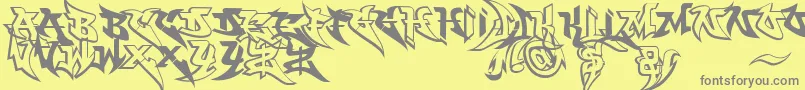 WildbasicFree Font – Gray Fonts on Yellow Background