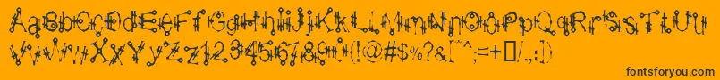 ShamanticsGothick Font – Black Fonts on Orange Background