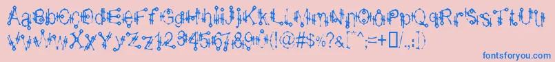 ShamanticsGothick Font – Blue Fonts on Pink Background