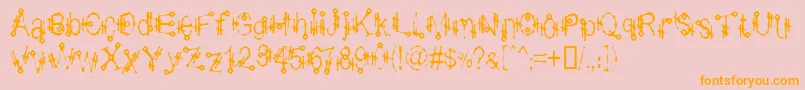 ShamanticsGothick Font – Orange Fonts on Pink Background