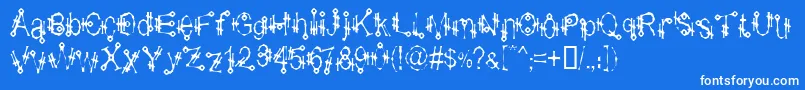 ShamanticsGothick Font – White Fonts on Blue Background