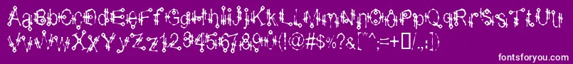 ShamanticsGothick Font – White Fonts on Purple Background