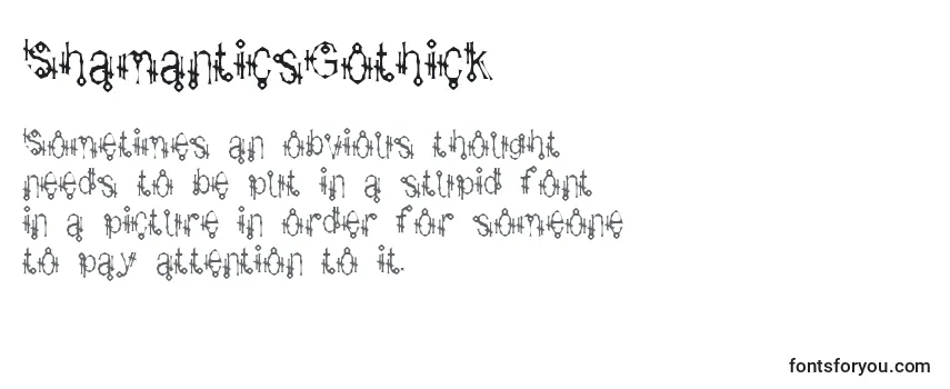 Review of the ShamanticsGothick Font