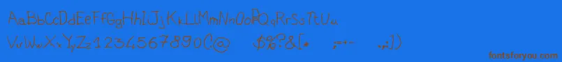 Asilum-fontti – ruskeat fontit sinisellä taustalla