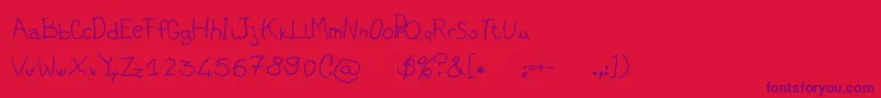 Asilum Font – Purple Fonts on Red Background