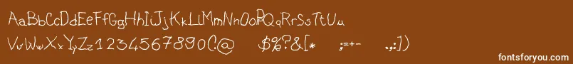 Asilum Font – White Fonts on Brown Background