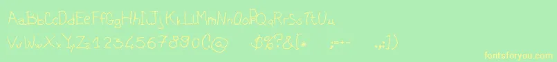 Asilum Font – Yellow Fonts on Green Background