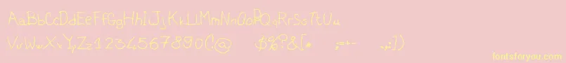Asilum Font – Yellow Fonts on Pink Background