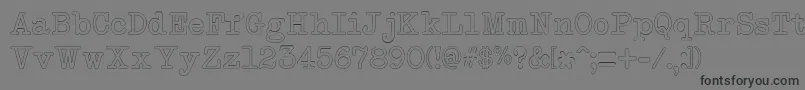 Шрифт NeobulletinOutline – чёрные шрифты на сером фоне