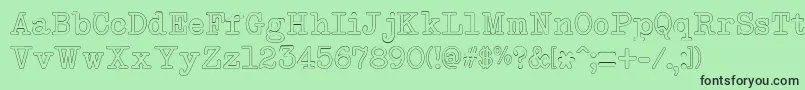 NeobulletinOutline Font – Black Fonts on Green Background
