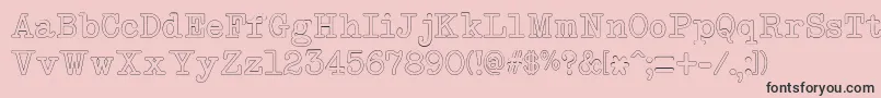 NeobulletinOutline Font – Black Fonts on Pink Background