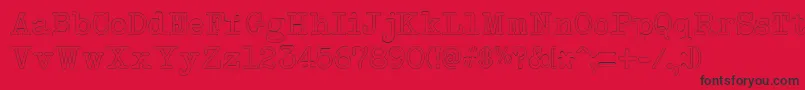 NeobulletinOutline Font – Black Fonts on Red Background