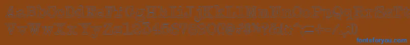 NeobulletinOutline Font – Blue Fonts on Brown Background
