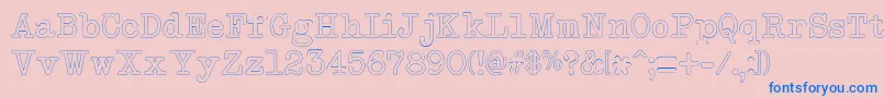 NeobulletinOutline Font – Blue Fonts on Pink Background