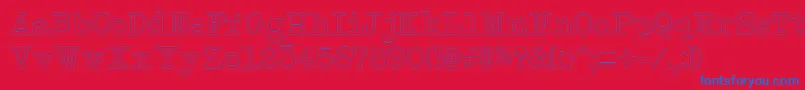 NeobulletinOutline Font – Blue Fonts on Red Background