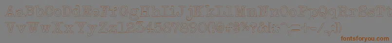 NeobulletinOutline Font – Brown Fonts on Gray Background
