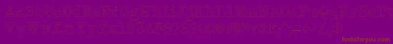 NeobulletinOutline-Schriftart – Braune Schriften auf violettem Hintergrund