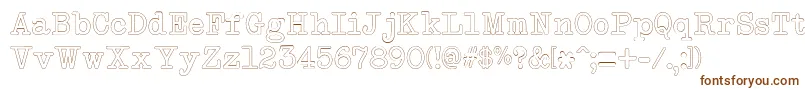 NeobulletinOutline-fontti – ruskeat fontit valkoisella taustalla