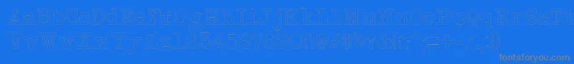 NeobulletinOutline Font – Gray Fonts on Blue Background