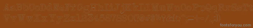 NeobulletinOutline Font – Gray Fonts on Brown Background