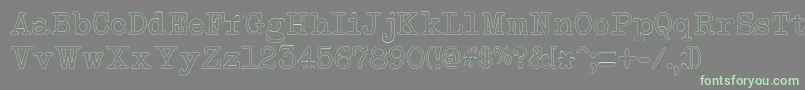 NeobulletinOutline Font – Green Fonts on Gray Background