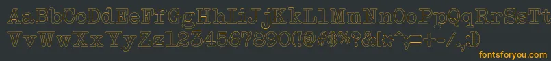 NeobulletinOutline Font – Orange Fonts on Black Background