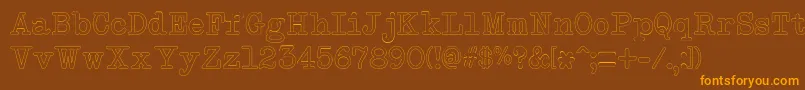 NeobulletinOutline Font – Orange Fonts on Brown Background
