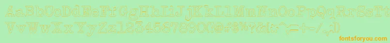 NeobulletinOutline Font – Orange Fonts on Green Background