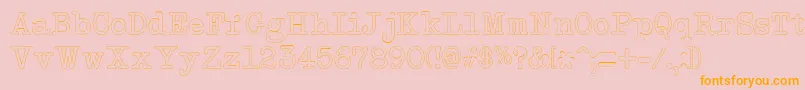 NeobulletinOutline Font – Orange Fonts on Pink Background