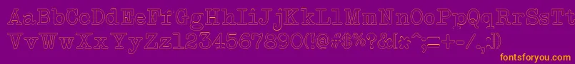NeobulletinOutline Font – Orange Fonts on Purple Background