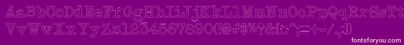 NeobulletinOutline Font – Pink Fonts on Purple Background