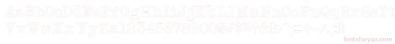 NeobulletinOutline Font – Pink Fonts on White Background