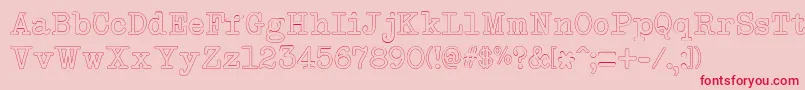 NeobulletinOutline Font – Red Fonts on Pink Background