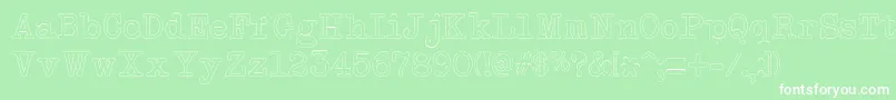 fuente NeobulletinOutline – Fuentes Blancas Sobre Fondo Verde