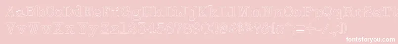 NeobulletinOutline Font – White Fonts on Pink Background