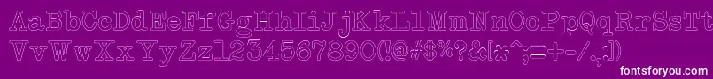 Шрифт NeobulletinOutline – белые шрифты на фиолетовом фоне
